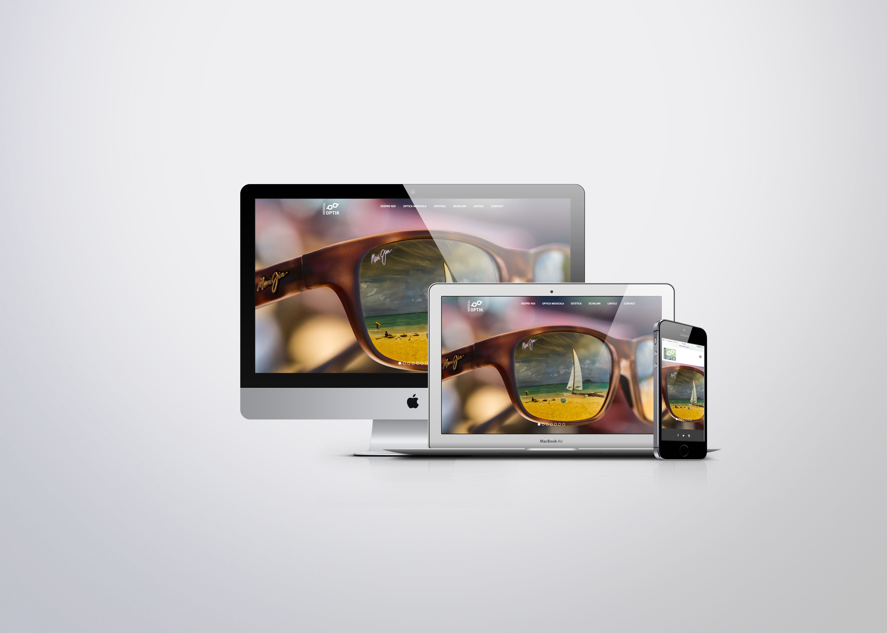 MedicalOptik responsive website across devices